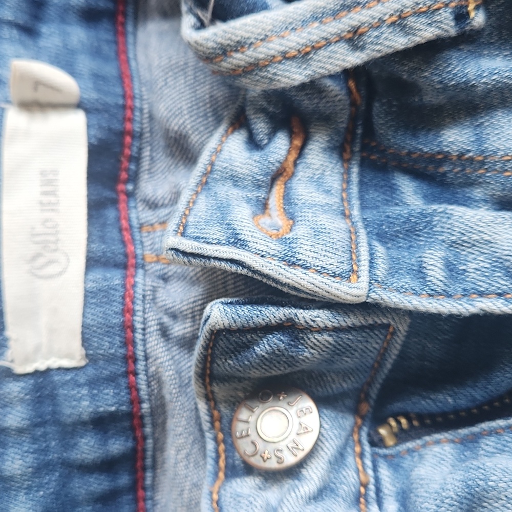 Cello Light Blue Distressed Cropped Ankle Jeans Size 7 - Picture 5 of 15